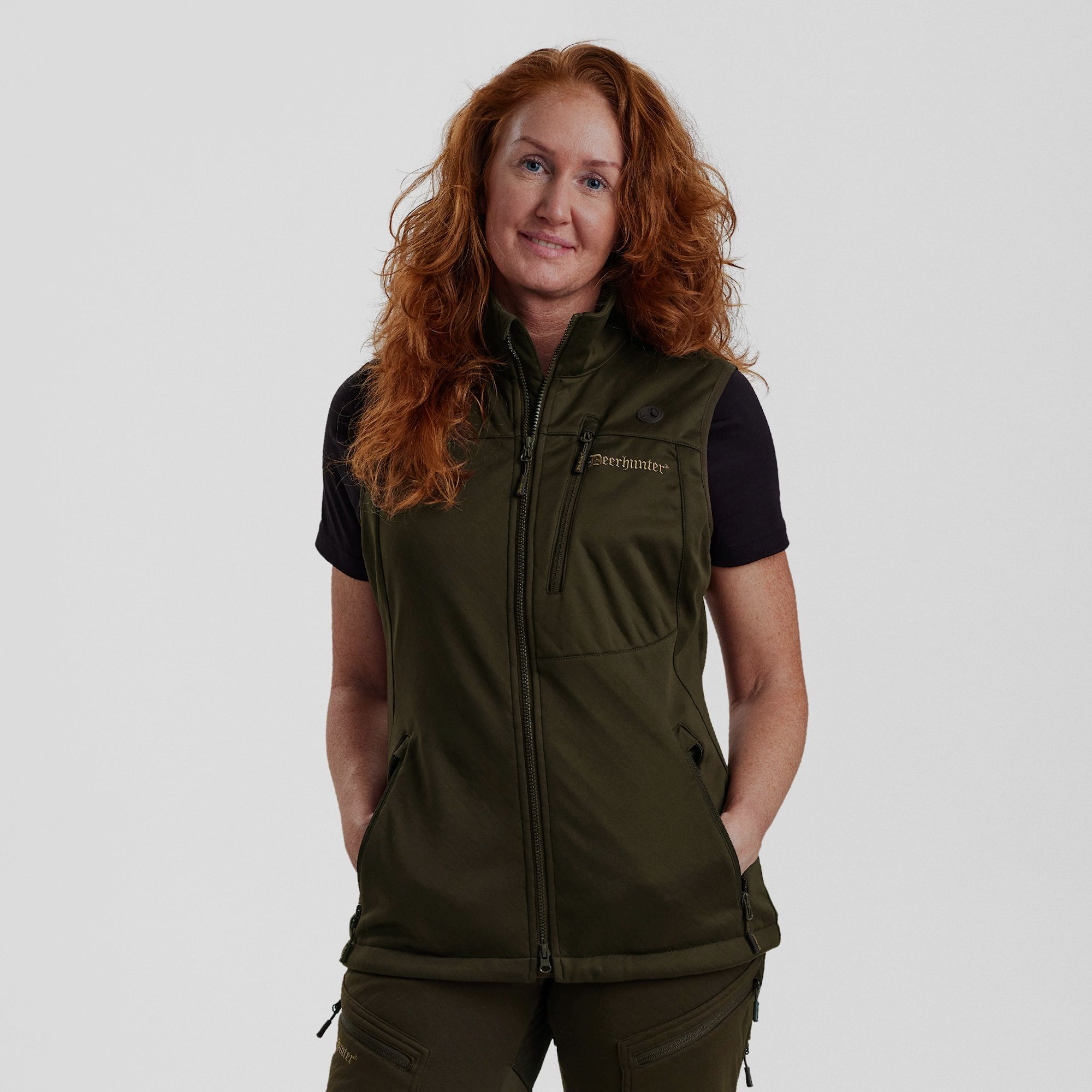 Deerhunter Lady Excape Softshell Waistcoat Art Green 42