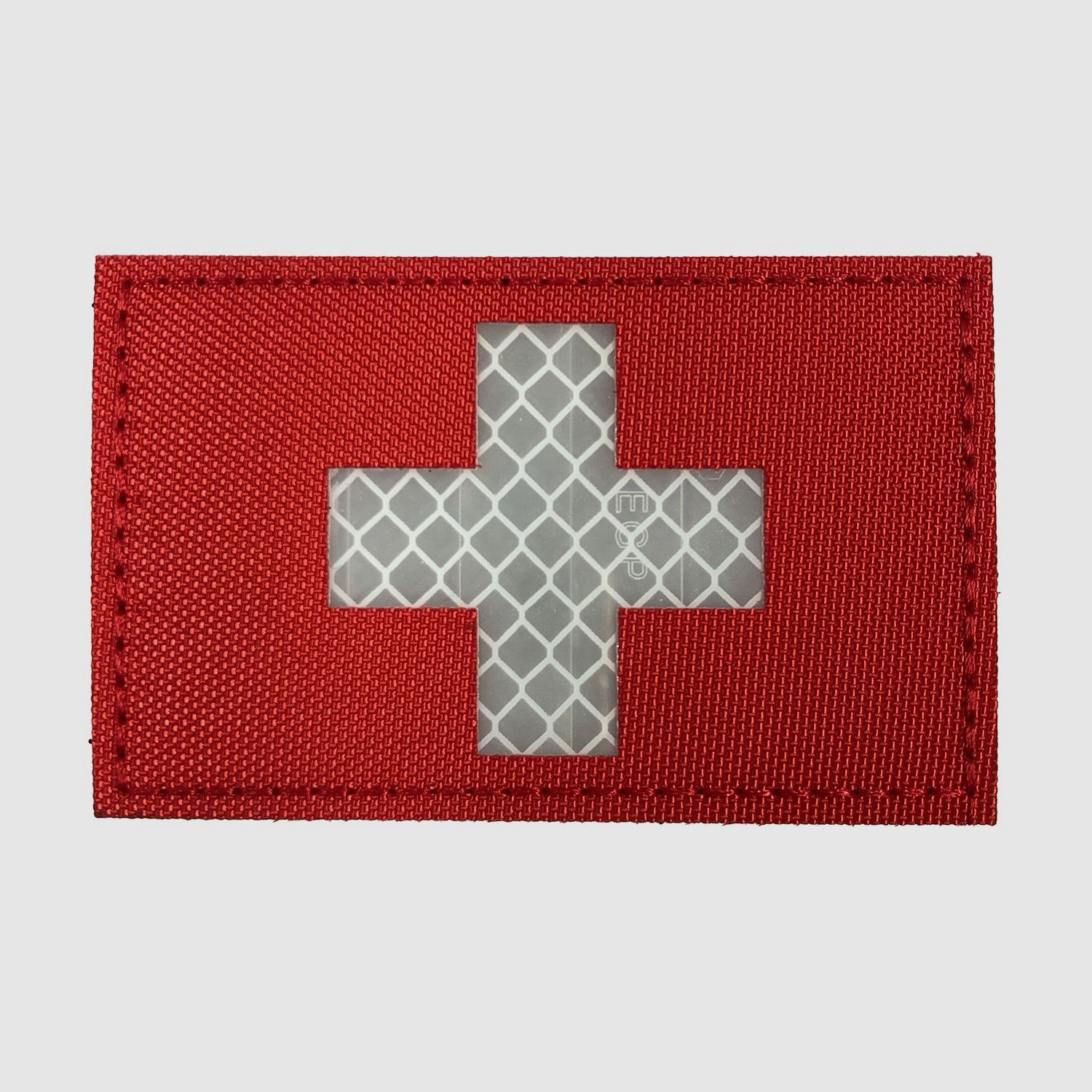 Morale Patch Klettabzeichen SWISS FLAG, reflective/Laser - rectangle, Bild 1 von 2