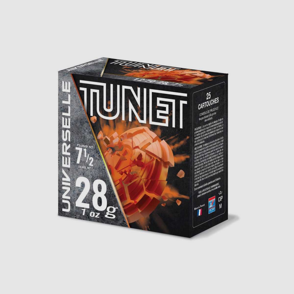 Box x25 Patronen Trap Tunet Universelle Kaliber 12 28 g BJ Bleischrot 7,5, Bild 1 von 2