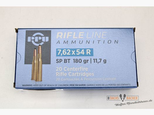 PPU Privi Partizan 7,62x54R 11,7g/180gr SP Teilmantel 20 Schuß