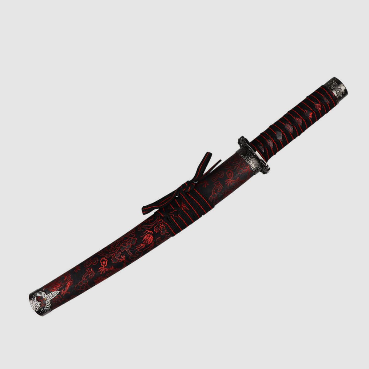 Tanto Samuraischwert Red Dragon Dekoschwert mit stumpfer Klinge