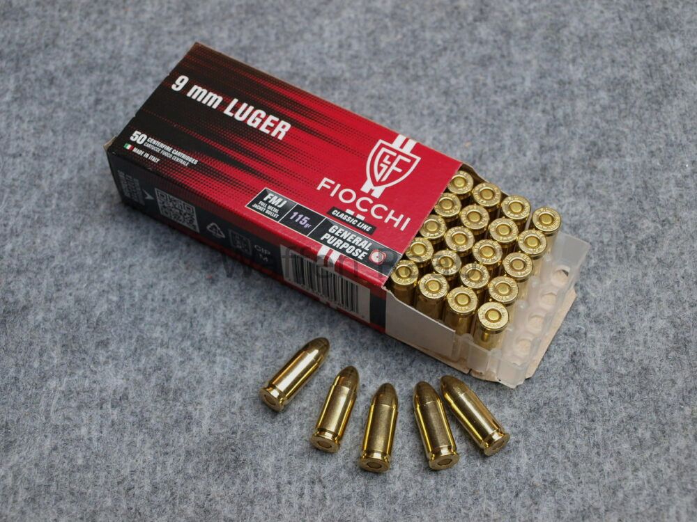 Fiocchi 9mm Luger Fiocchi 9mm Luger FMJ 115grs.