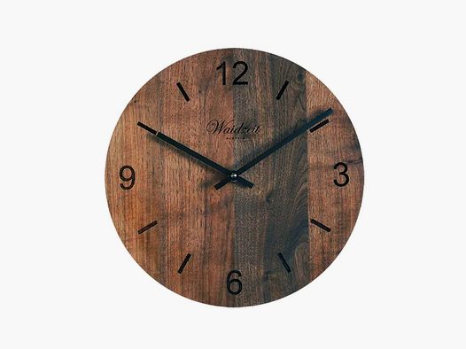 Horloge murale Tempus en bois de noyer