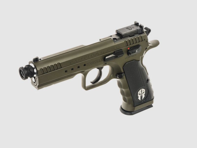 Tanfoglio Pistole T97L Tactical Pro, olivgrün, 4.92″