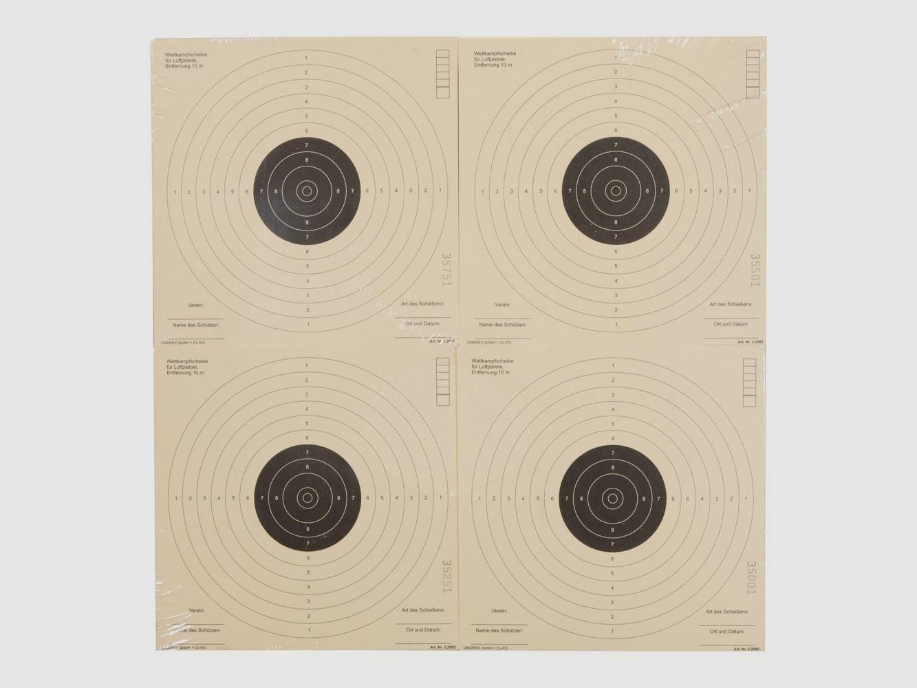 Umarex target sheets 17 x 17 cm - 1000 pcs.