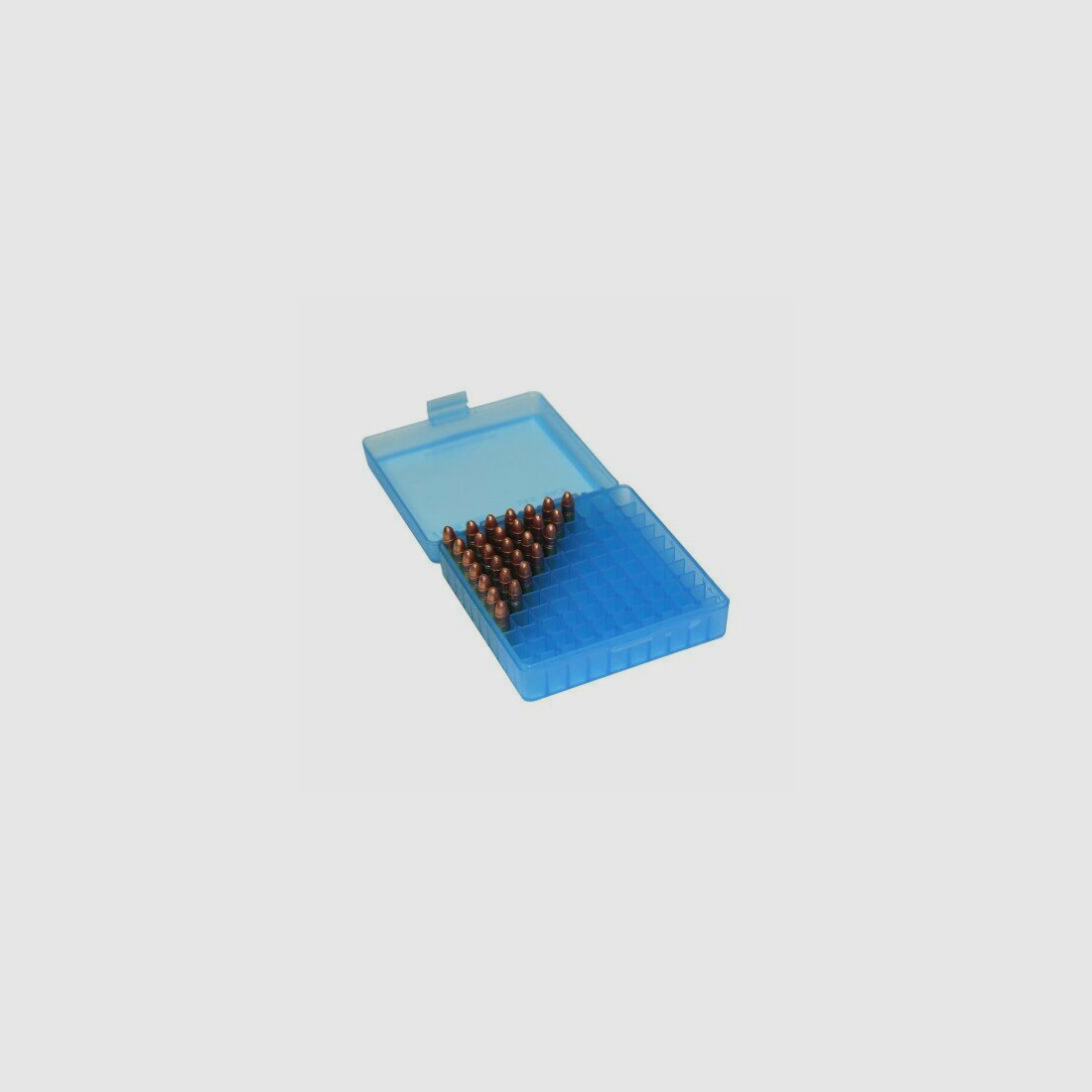 MTM Patronenbox mit Klappdeckel blau .22lr 100 Patronen