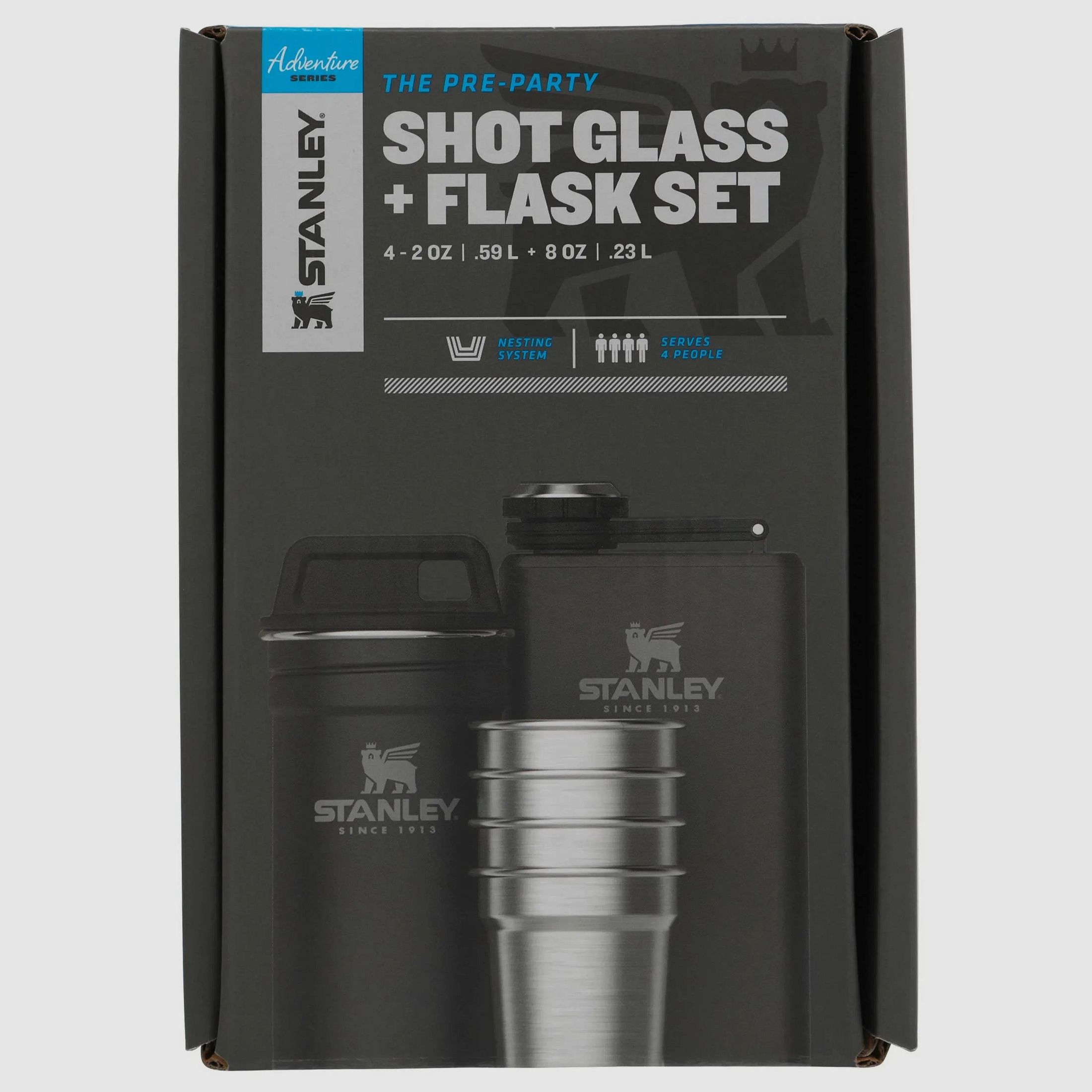 Stanley Flachmann und Schnapsgläser Set 0.236 L