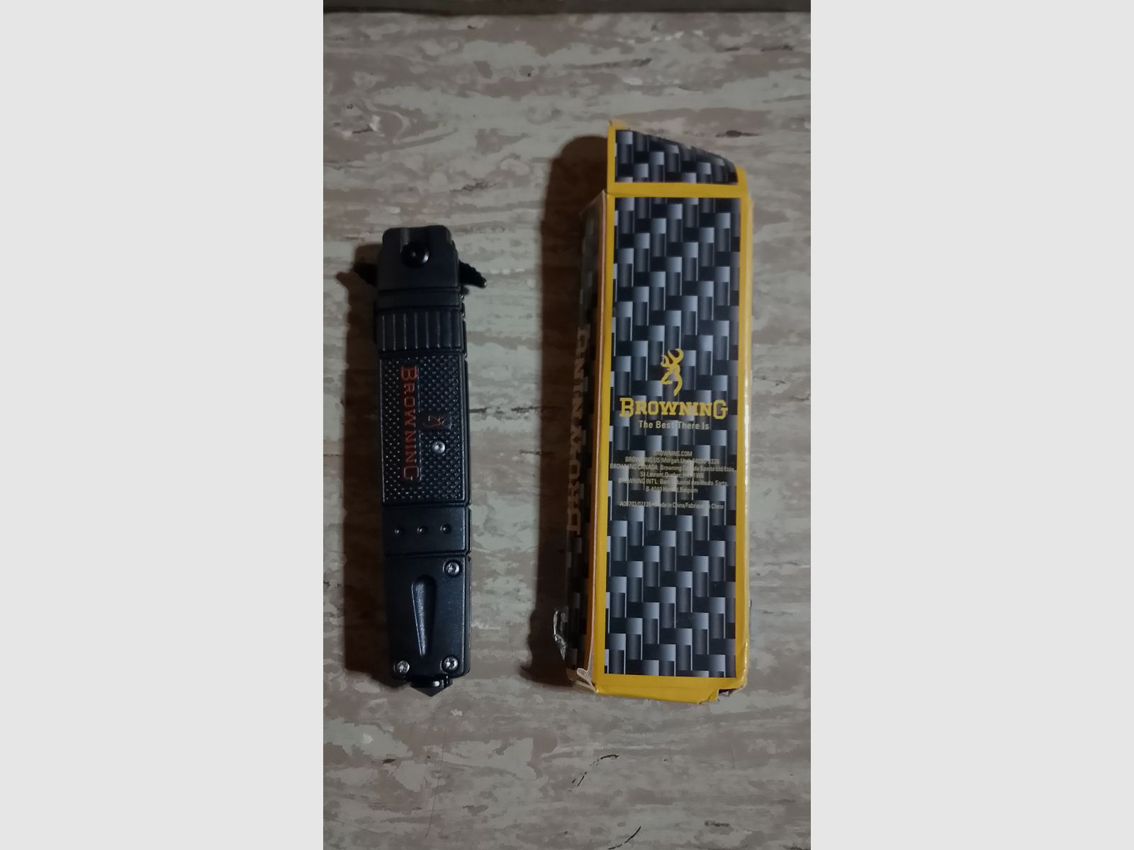 Neues Browning Messer stabiles Edelstahl klappmesser schwarz  aus Sammlung mit Ovp