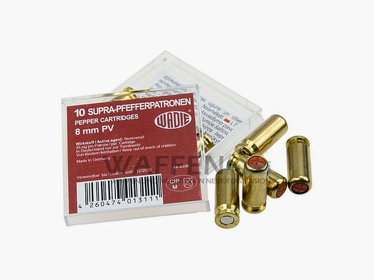 Wadie pepper ammunition 8 mm 10 shots extra strong