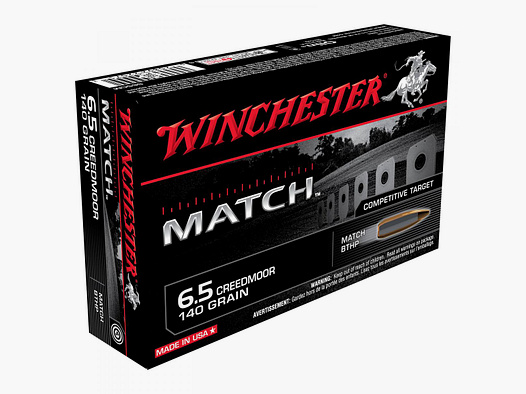 Winchester Match 6,5mm Creedmoor 140GR BTHP 20 cartouches