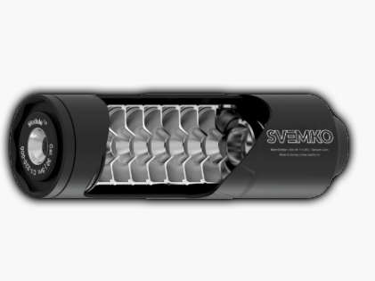 Silenciador Svemko MICRO .30 M15x1 en la parte superior