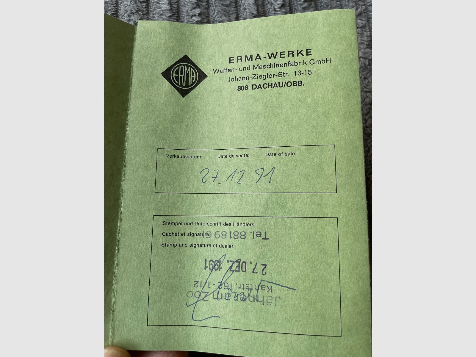 ERMA EGP 75S Kal.8mmK Originele verpakking Ideaal voor verzamelaars Topstaat