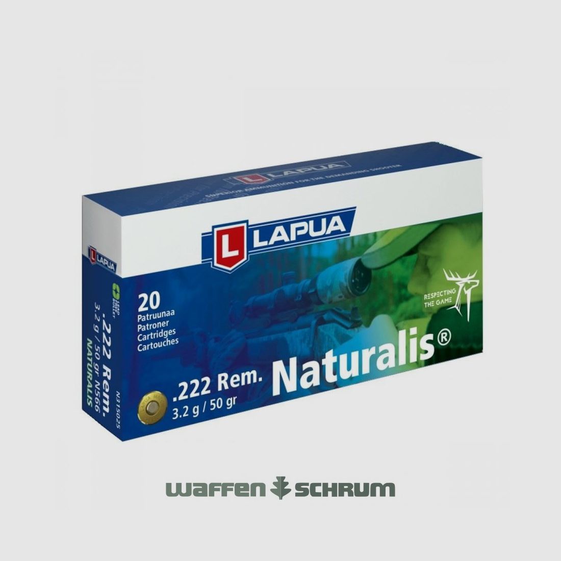 Lapua .222Rem Naturalis 3,2g - 50gr.