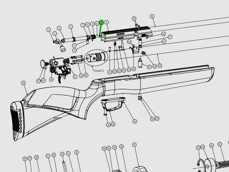 O-Ring fĂĽr Ladedorn fĂĽr Pressluftgewehr Gamo Coyote Kaliber 4,5 mm, Ersatzteil