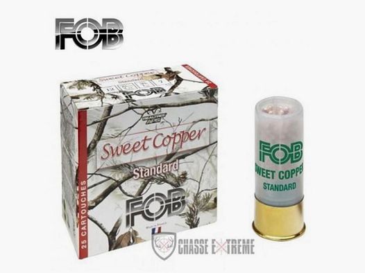 25 Cartridges FOB Sweet Copper Standard 30G Cal 12/70 Pb N°6 and 7