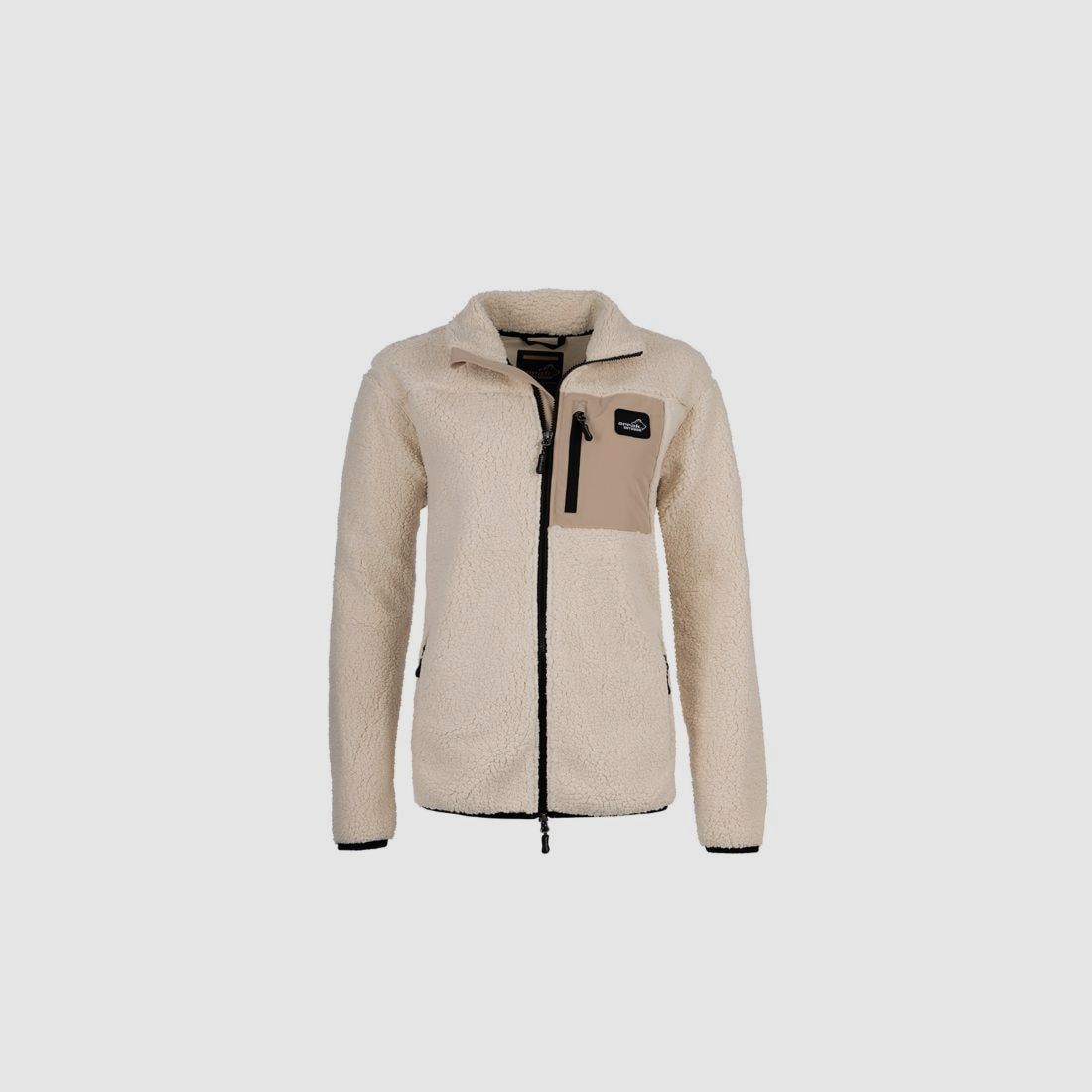 Arrak Sherpa Fleecejacke Damen Offwhite - M