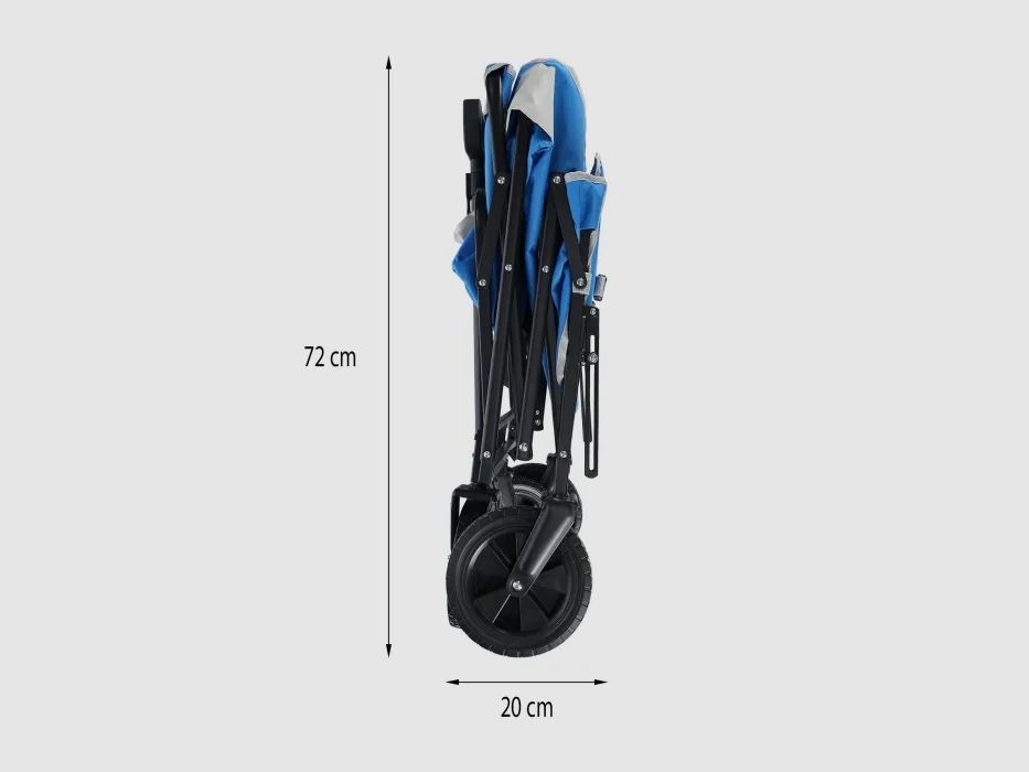 NC1606 Handwagen Grau-Blau 125L Nils Camp