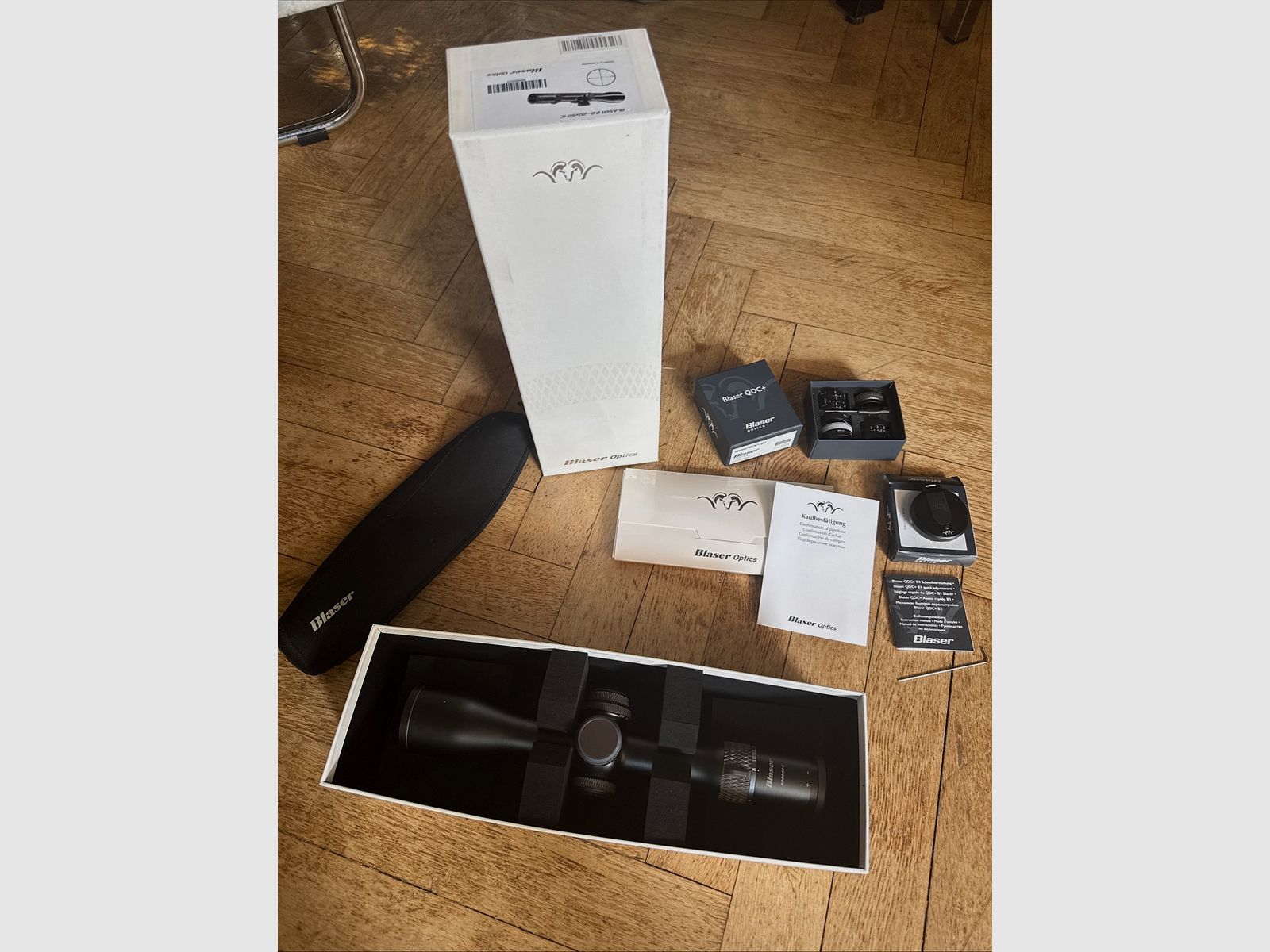 Blaser Zielfernrohr B1 2,8–20 × 50 iC mit Blaser ODC+ & Objektiv‑Cover +Schiene