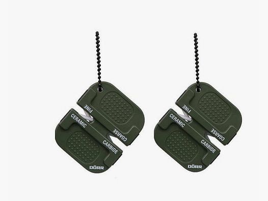 A067 2 Stück Dörr XS2 Mini Messerschärfer ideal für unterwegs oliv 995032