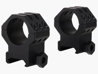 Weaver 6-Hole Weaver-Style Ring nero opaco 25,4mm extra alto, BH 14,3mm