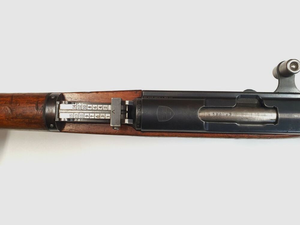 Fabryka broni Bern karabina powtarzalna Fabryka broni Bern Szwajcarski K31 Kaliber 7,5x55 Szwajcarski kompletny z dopasowanymi numerami + Hämmerli