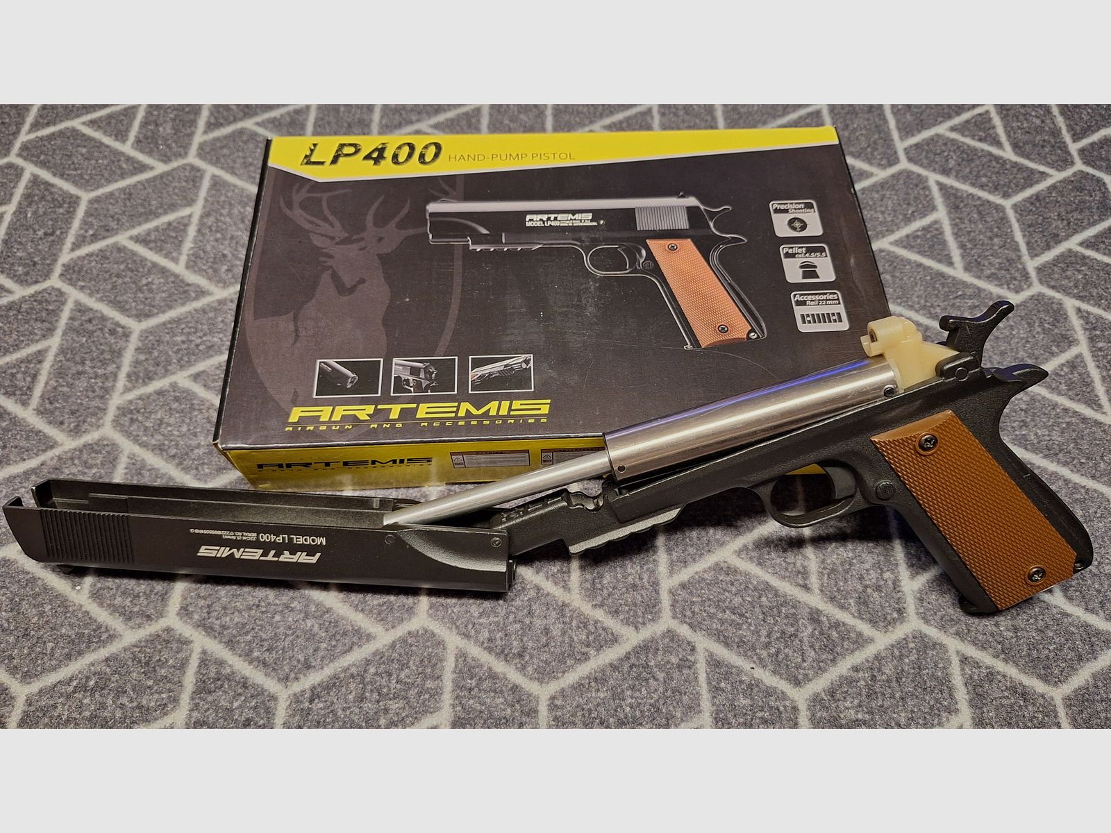 Pistola ad aria compressa Artemis LP400 5,5mm in stile 1911 - Come nuova