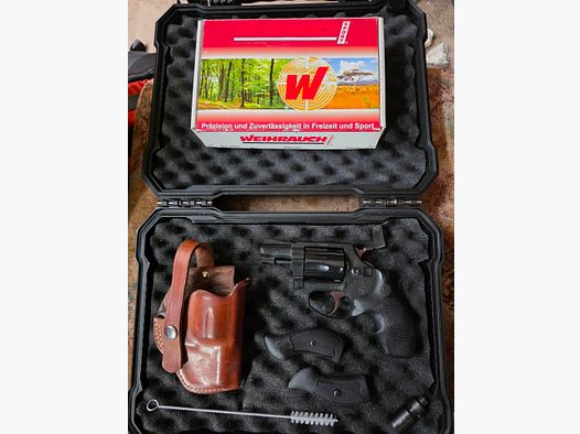 Weihrauch HW 37 con HOGUE BANTAM impugnatura, ROSS ECHTLEDER - HOLSTER, 9mmRK