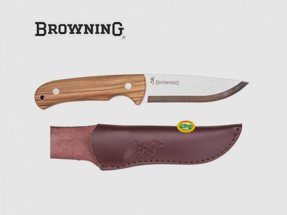 BROWNING Messer Korvar mit Lederholster