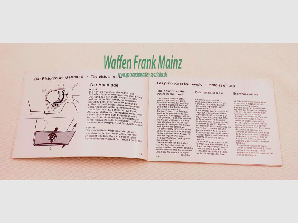 Walther - Ulm Operating Instructions GSP/OSP