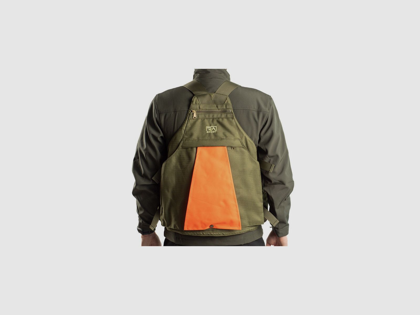 Weste Dreifach Nylon Grün und Orange für die Jagd Ra Sport, Bild 3 von 3