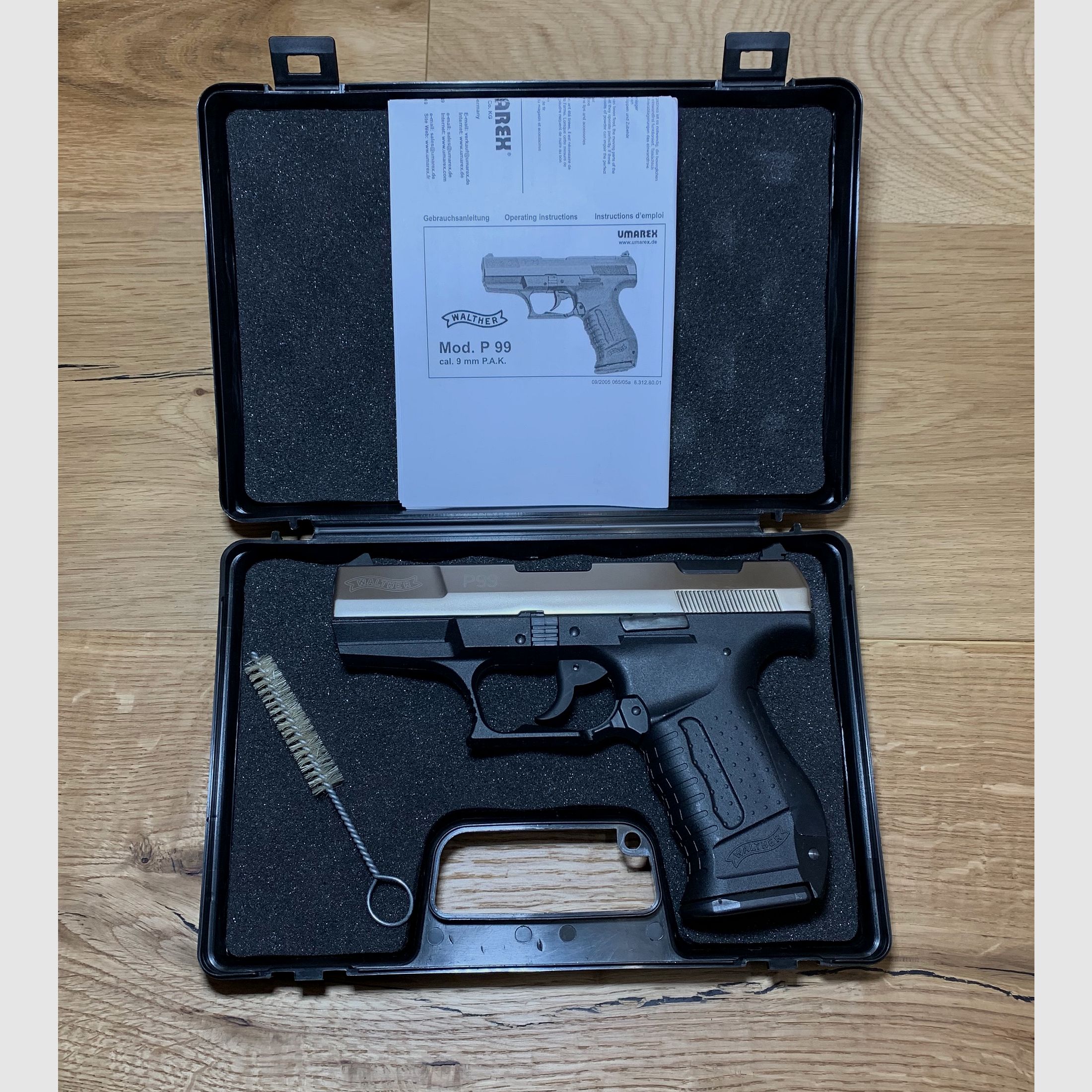 Pistolet d'alarme Walther P99 9mm P.A.K. en bicolore, Umarex