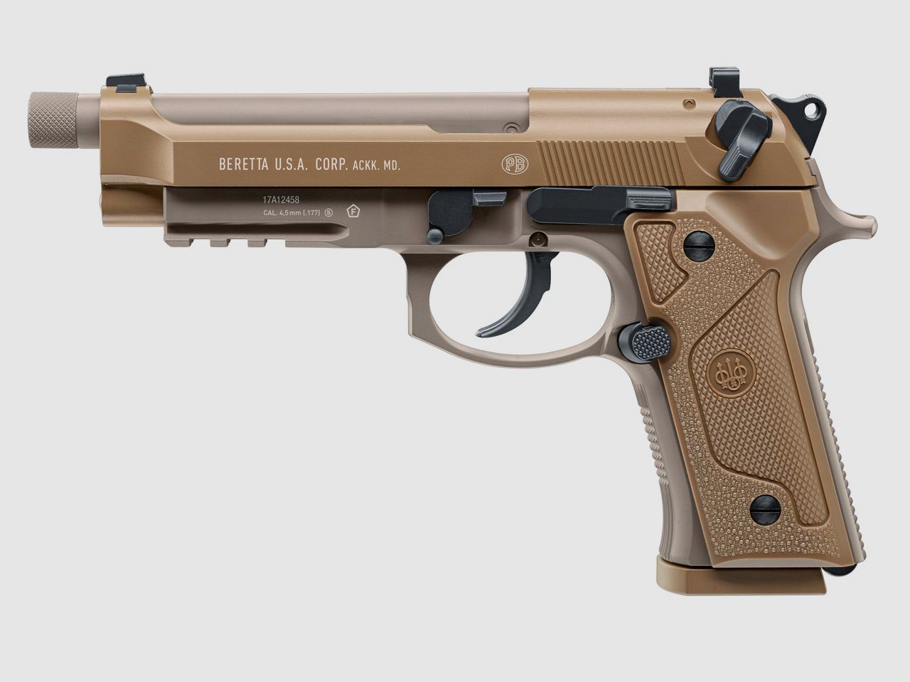 CO2 Pistole Beretta  M9A3 FDE flat dark earth Blowback Kaliber 4,5 mm BB (P18)