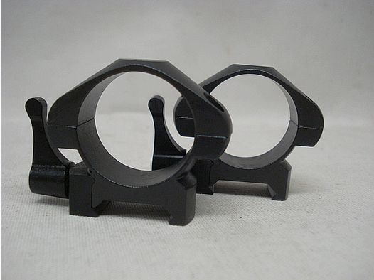 Stalen ringen 30 mm laag - Weaver/Picat., paar met hendel