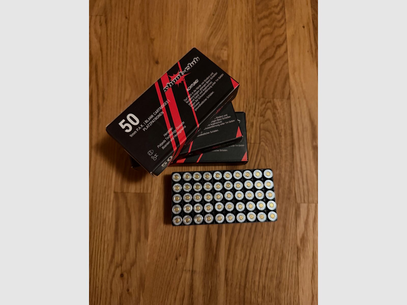 shoot-club Platzpatronen 9mm P.A.K. 50 Schuss einzeln oder Set.