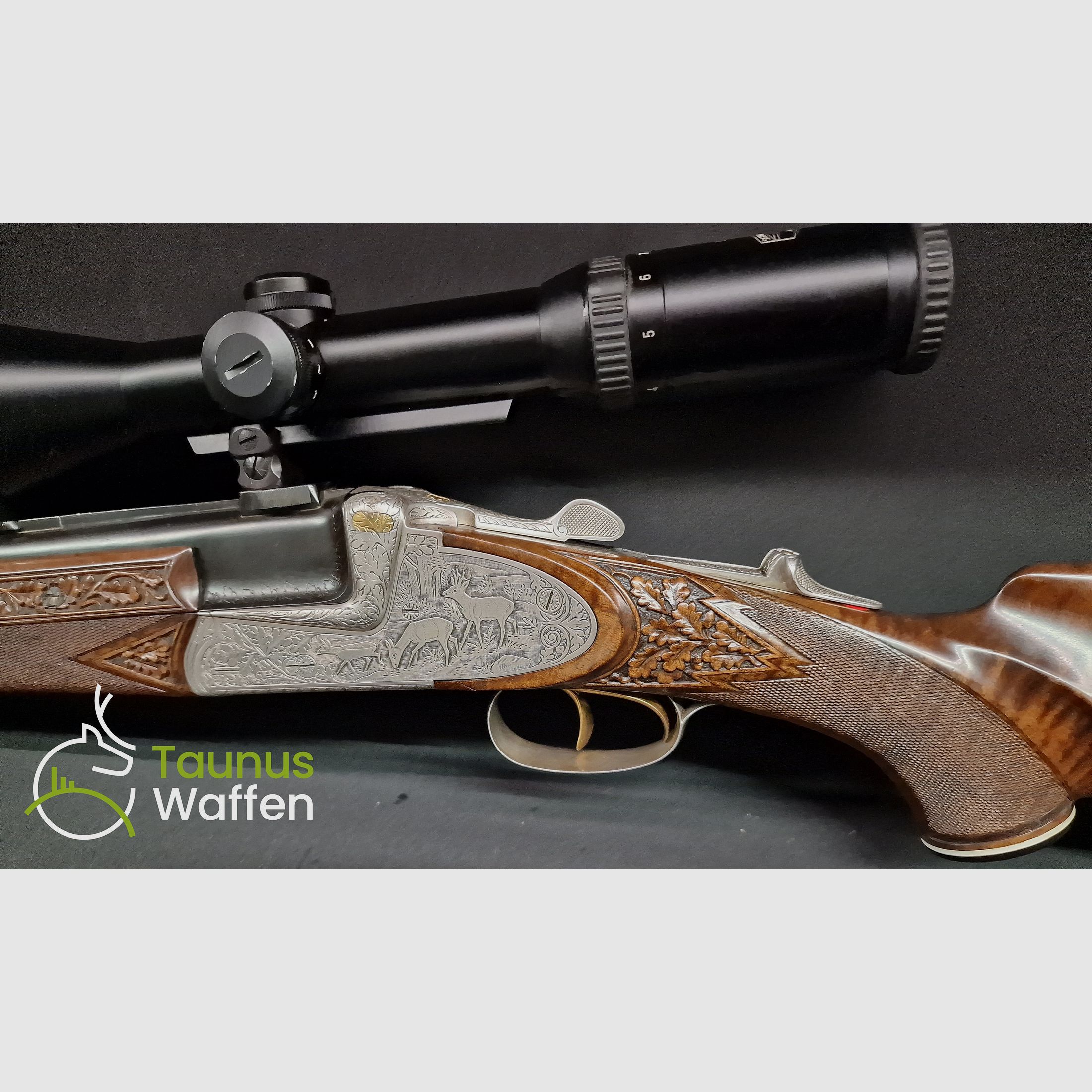 Triumph drilling Bock drilling Josef Just Ferlach with Bock double rifle interchangeable barrel taunus-waffen.de