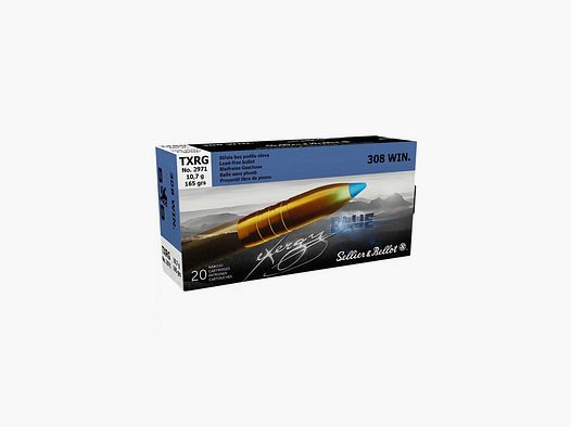 S&B Sellier & Bellot .308 Win. TXRG blue 10.7g 165gr lead-free