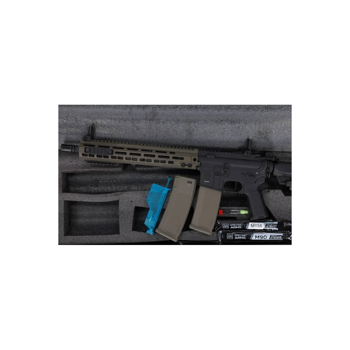 SA M4 URG-I M-LOK 14" (SA-P30 PRIME™ Aster II ETU BLDC™) Fucile Airsoft Libero da 18 – Nero/Verde -F-, immagine 17 di 17