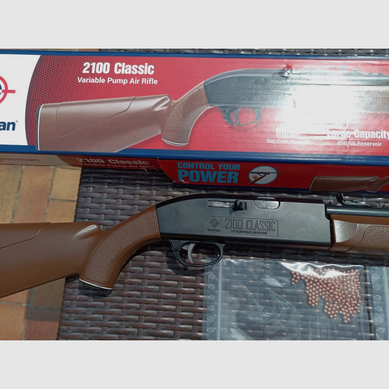 Luftgewehr Crosman 2100 Classic 4,5 mm Diabolo und BB