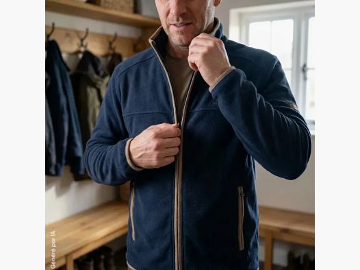 Fleecejacke Percussion Scotland marineblau 350 g/m²