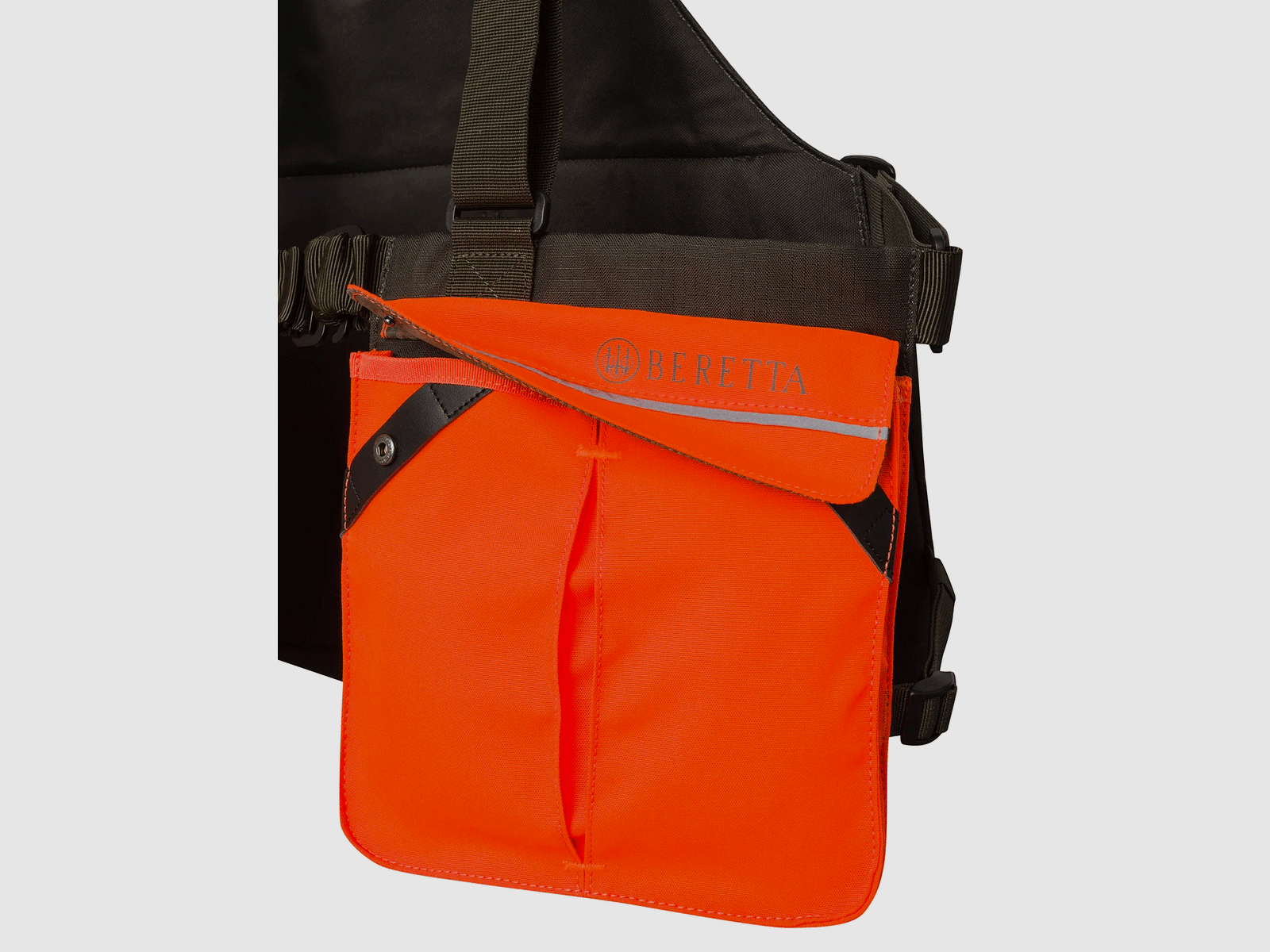 GILET/TRISACCA – BERETTA – STRAP EVO VEST Green Moss & Orange, image 3 of 5
