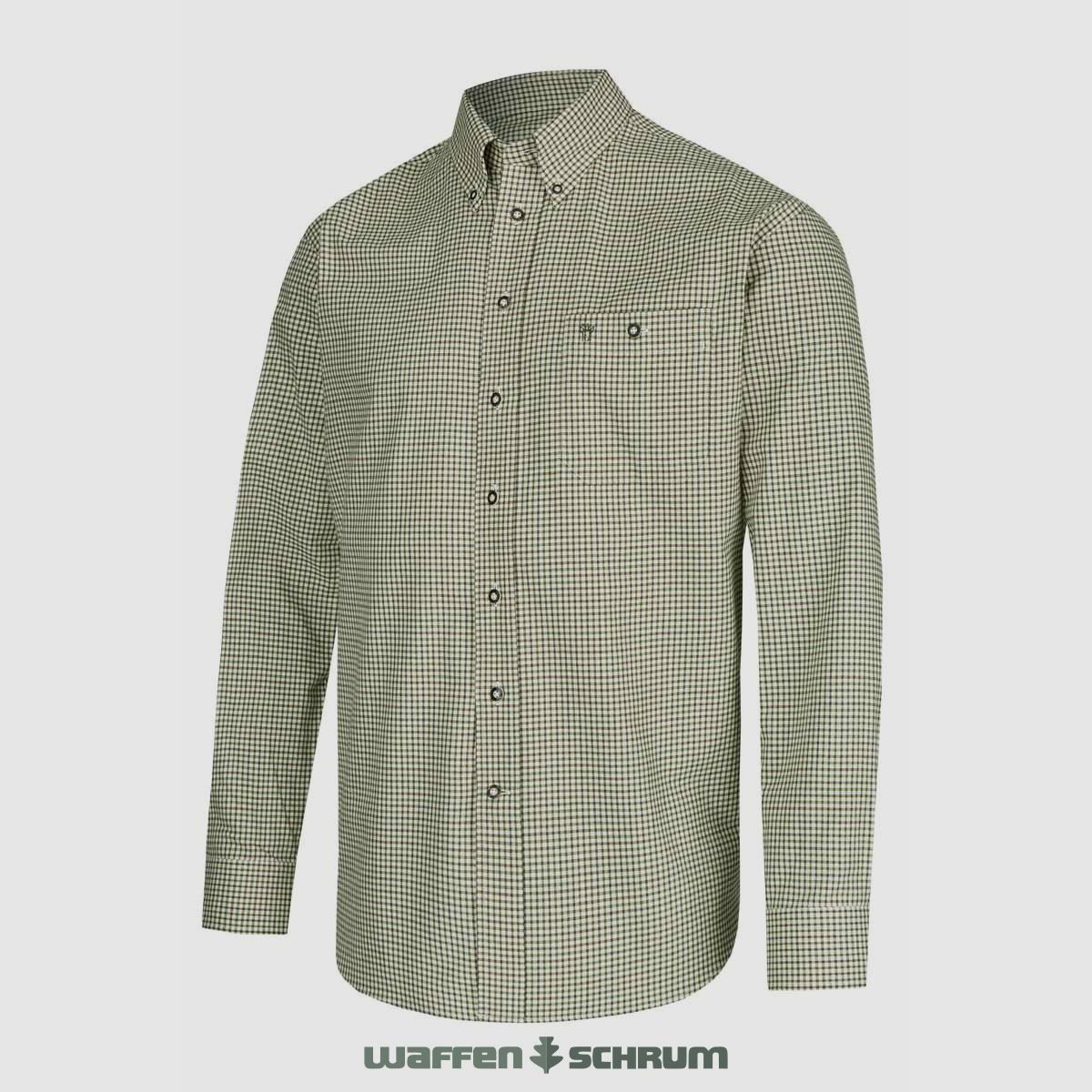 Böcker Hemd Comfort Fit Oliv kariert