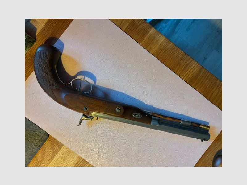 Percussion muzzleloader pistol Pedersoli Charles Moore Target caliber 45 (P18) from estate, image 1 of 6