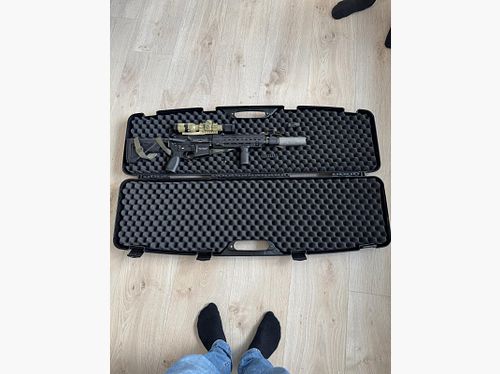 HK MR 223 - 11 cali z B& T Rotex tłumika & FALKE LPVO 1-8 x 24 / Precyzyjny adapter do polowania - urządzenie do nocnego widzenia