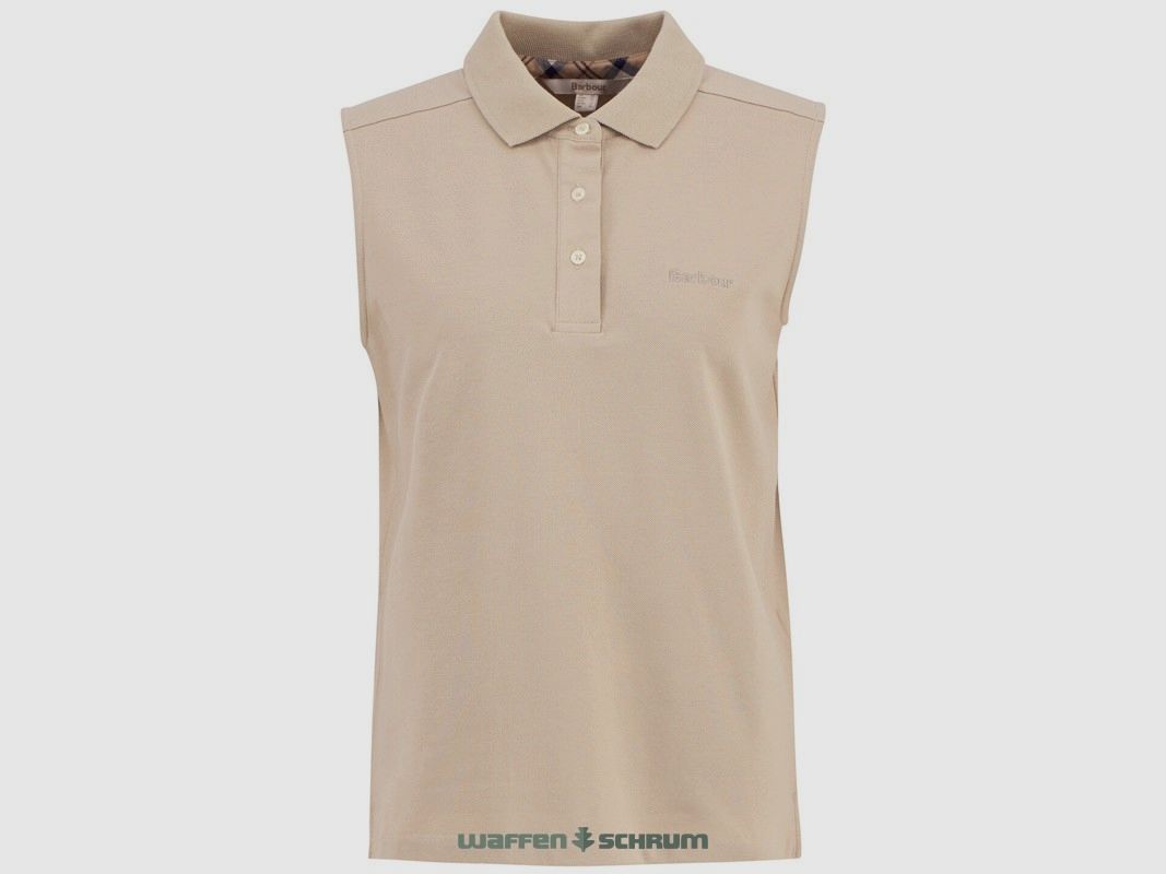 Barbour Poloshirt Bowford Sleeveless Light Sand