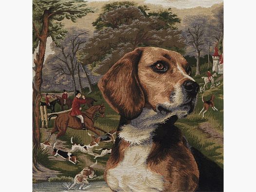 Coussin Lovergreen Motif Coussin Beagle - Portrait pendant la chasse