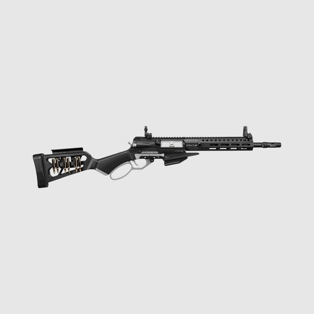 LevAR PLATA Gas Powered Lever Action Rifle with Aluminum Handguard in Black -F- | G&G, image 1 of 8