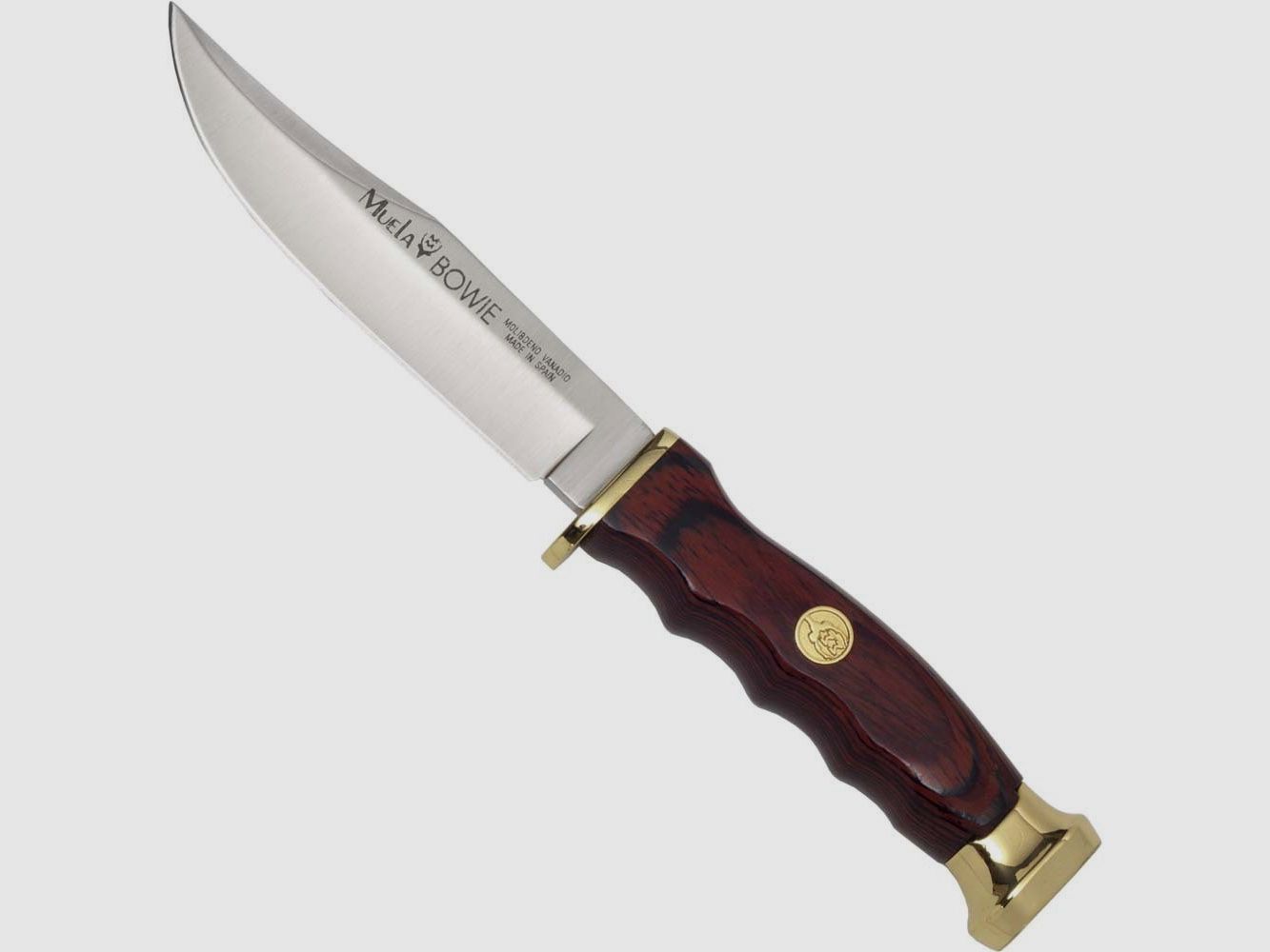 Bowie knife with handle made of pakkawood