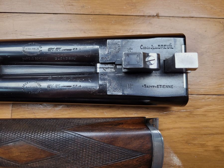 Fucile di lusso sovrapposto calibro 12/70 – Canne Jean Breuil in mezza-blocco – Fabbricazione Blondeau – Quasi nuovo – Arma molto bella, immagine 13 di 27