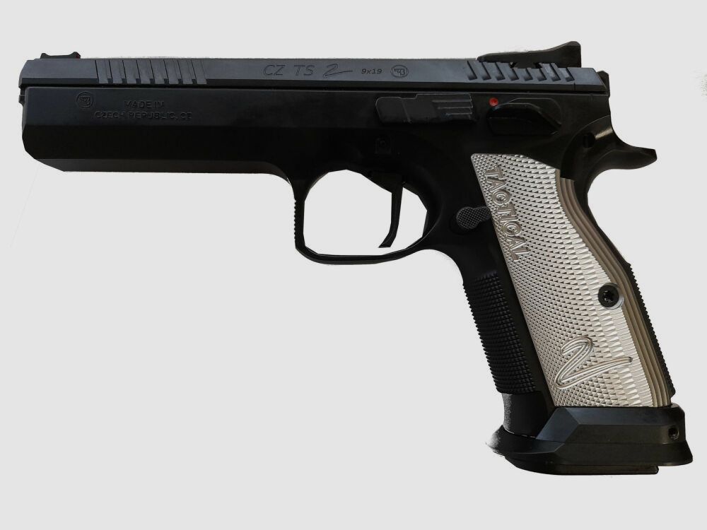 Pistolet CZ TS 2 Silver CZ Ts2 Silver - pistolet 9mm - pistolet semi-automatique immédiatement disponible +20€ expédition dans toute l'Allemagne RRP: 2249€