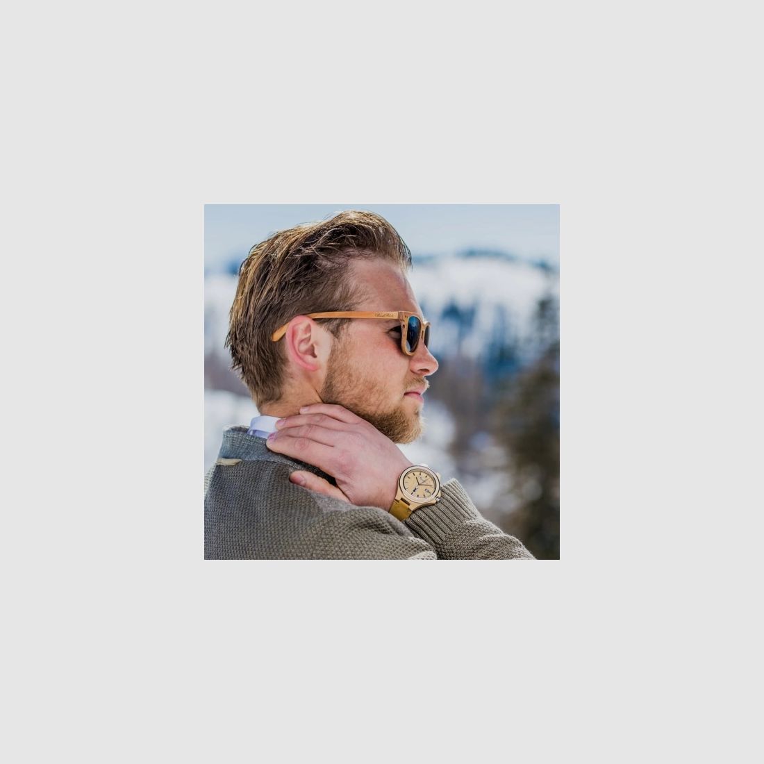 Sonnenbrille Waldblick aus Kirschholz